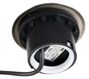 Lampada LED segnapasso MIVO LED/3W/230V diametro 12 cm IP67 cromo opaco