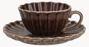 Set di 6 tazzine da caffè con piattino Lotus