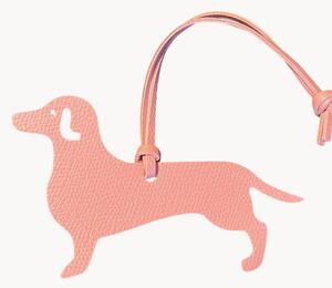 Portachiavi fatto a mano in ecopelle Dachshund
