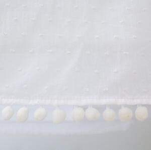 Set tessile per il letto a castello Montessori MU0311 pompon, Colori disponibili - Bianco