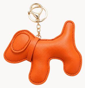 Portachiavi in pelle vegana fatto a mano Cartoon Dog