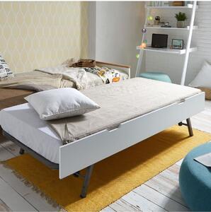 Letto bambini Montessori casetta con Ringhiera Sawyer 90x190cm, Quiero solo la cama tipi - letto + letto apribile 90 bianco
