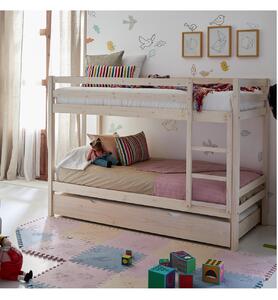 Letto a castello per bambini in legno Tiana 90x190/90x190cm, Opciones para la litera - Letto a castello + letto estraibile