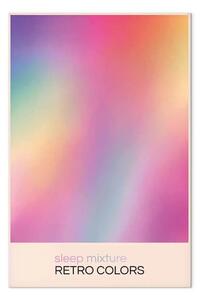 Quadro contemporaneo Sogno colorato - gradiente astratto in stile retrò