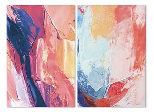 Quadro moderno Impressioni di colore - vivaci con tonalità contrastanti su tela