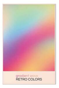 Quadro moderno Gradiente colorato - transizioni fluide tonalità pastello su sfondo