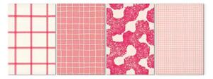 Quadro su tela Modelli rosa - griglie e macchie pastello su uno sfondo chiaro