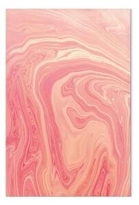 Quadro su tela Rosa vorticosa - composizione artistica con colori pastello