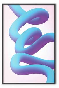 Poster: Spirale al neon - forma dinamica luminosa toni pastello