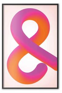 Poster: Insegna colorata - simbolo al neon su sfondo morbido
