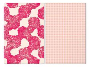Quadro moderno Composizioni rosa - motivi geometrici pastello su sfondo chiaro
