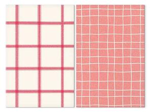 Quadro su tela Rosa geometrico - motivo astratto griglia pastello su sfondo