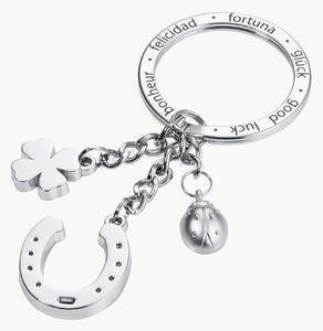 Portachiavi Horseshoe, Clover & Ladybug