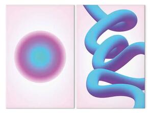 Quadro Vortice colorato - gradiente a spirale e sfondo viola-blu