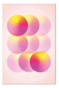 Quadro contemporaneo Bolle colorate - sfumature pastello cerchi su sfondo