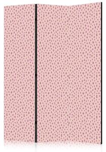 Paravento design Macchie viola - motivo delicato sfondo beige