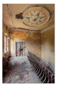 Quadro Scala antica - interno abbandonato con soffitto e porte ornate