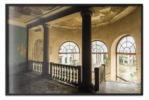 Poster: Vista in rovina - interno dimenticato con finestre panoramiche