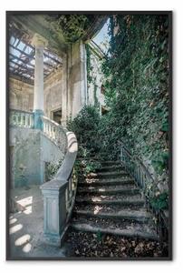 Poster: Scala in rovina - una scala abbandonata in mezzo alla vegetazione