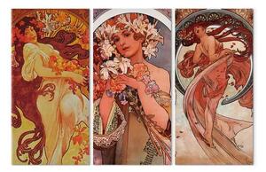 Quadro su tela Muse di Mucha - Dipinti Art Nouveau pieni di grazia ed eleganza