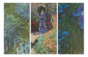 Quadro moderno Giardini di Monet - paesaggi impressionisti pieni di natura e colori