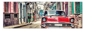 Quadro moderno Vecchia Cuba - strade colorate con auto d'epoca e architettura coloniale