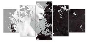 Quadro contemporaneo Milk & Choco - 5 pieces