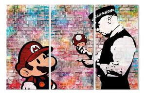 Quadro su tela Mattoni arcobaleno (Banksy)