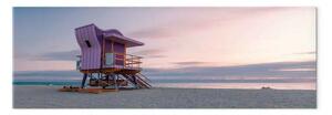 Quadro contemporaneo Torretta del bagnino - stazione di bagnino color pastello sulla spiaggia di Miami