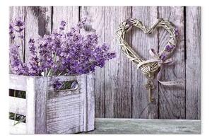 Quadro su tela Amore in fiore largo
