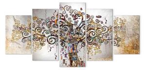 Quadro moderno Albero in mosaico (5 pezzi) largo