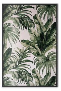Poster: Motivo a foglie - foglie tropicali in una composizione artistica