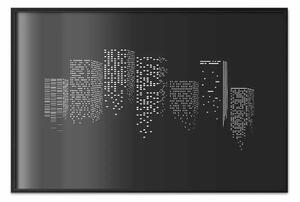 Poster: Vista notturna urbana - edifici alti di notte