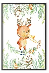 Poster: Renna musicale - animale che suona la tromba