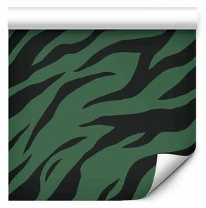 Tappezzerie Strisce di tigre - un motivo elegante nei toni del verde scuro