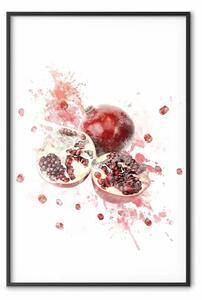 Poster: Esperimento di frutta - melograno in un approccio artistico
