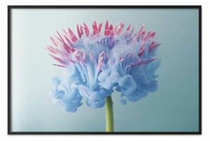 Poster: Flora fantasiosa - fiore blu e rosa in una rappresentazione artistica