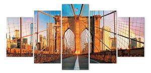 Quadro su tela Ponte della Felicità (5 pezzi) largo