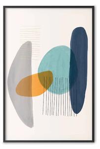 Poster: Forme dinamiche - astrazione minimalista con colori e linee