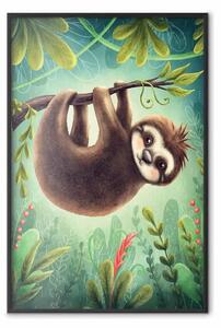 Poster: Bradipo della foresta - animale appeso a un ramo