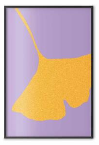 Poster: Orange shape - astrazione nei toni del viola con linee dinamiche