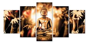 Quadro contemporaneo Tempo de Buddha (5 pezzi) largo terza variante