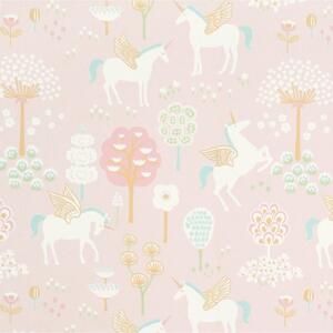 Happy unicorn carta da parati 0.53 m x 10.05 m, Colori disponibili - Rosa pastello