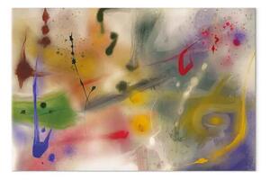 Quadro su tela Astrazione colorata - composizione espressionista con macchie di colore intenso