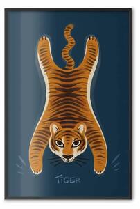 Poster: Tigre dinamica - illustrazione di un gatto dei cartoni animati