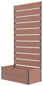 Outsunny Fioriera da Esterno con Spalliera a Doghe per Piante Rampicanti, 72x38x150cm, Marrone Chiaro