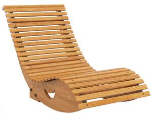 Outsunny Sedia a Dondolo da Giardino a S con Seduta Ergonomica, in Legno di Abete e di Pino, 130x60x60 cm|Aosom