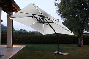 TESLA - ombrellone da giardino decentrato con led 3x4