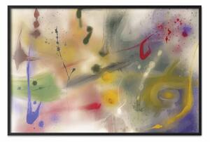 Poster: Caos artistico - miscela dinamica di colori e forme su sfondo chiaro