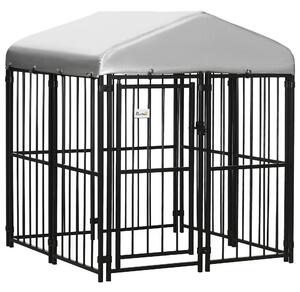 PawHut Kennel Recinto per Cani Taglia Piccola e Media, Galline e Anatre con Tettuccio, 122x122x138cm|Aosom